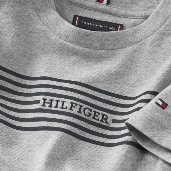 Tommy Hilfiger Wono print light grey/navy stripes KB0KB09464