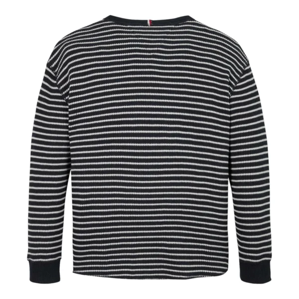 Tommy Hilfiger Flag Mini Waffle blå med hvide striber KB0KB09195